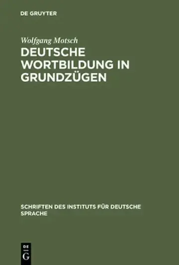 Cover of Deutsche Wortbildung in Grundzugen