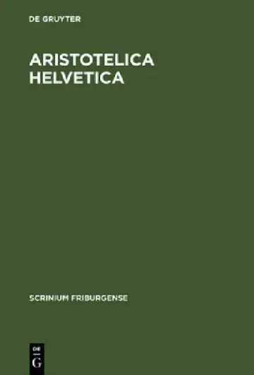 Cover of Aristotelica Helvetica