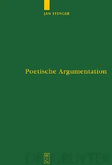 Cover of Poetische Argumentation
