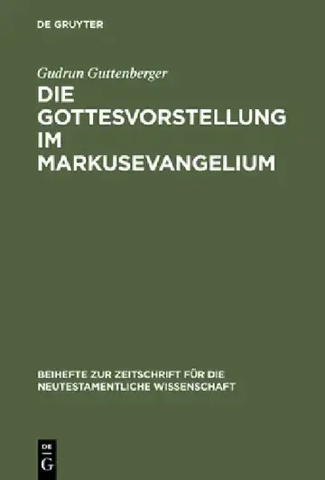 Cover of Die Gottesvorstellung im Markusevangelium