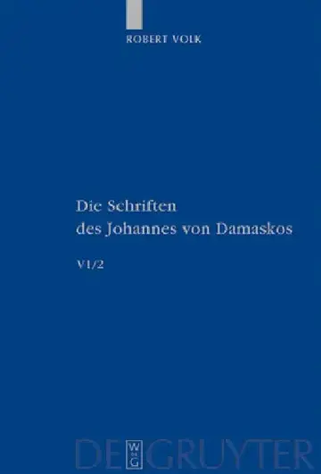 Cover of Die Schriften, Band 6/2, Historia animae utilis de Barlaam et Ioasaph (spuria) II = The Writings of St. John Damascene