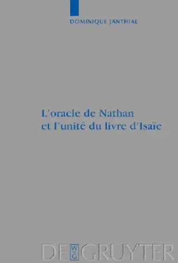 Cover of L'oracle de Nathan et l'unité du livre d'Isaïe