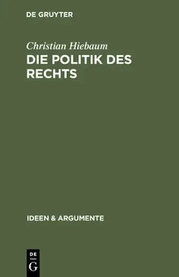 Cover of Die Politik Des Rechts