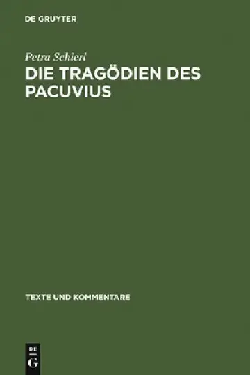 Cover of Die Tragödien des Pacuvius