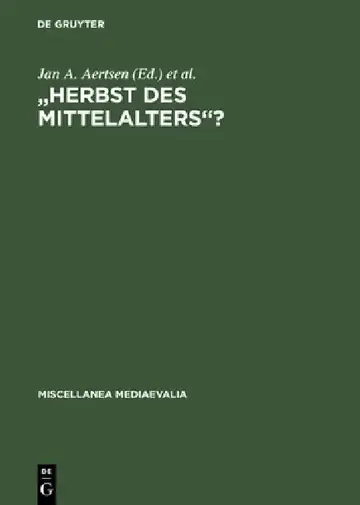 Cover of "Herbst des Mittelalters"?