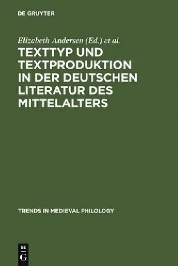 Cover of Texttyp und Textproduktion in der deutschen Literatur des Mittelalters