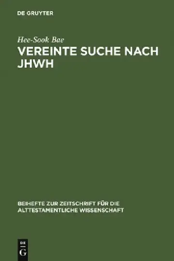 Cover of Vereinte Suche nach JHWH