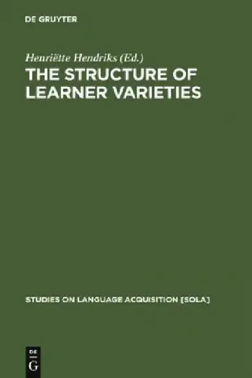 Cover of The Structure of Learner Varieties
