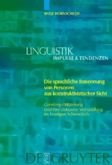 Cover of Die sprachliche Benennung von Personen aus konstruktivistischer Sicht