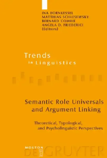 Cover of Semantic Role Universals and Argument Linking