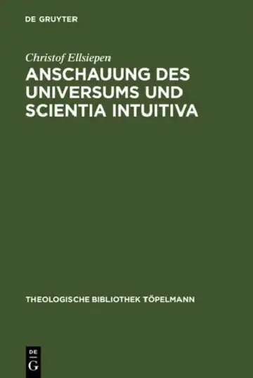 Cover of Anschauung des Universums und Scientia Intuitiva