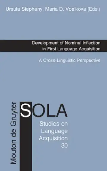 Cover of Development of Nominal Inflection in First Language Acquisition