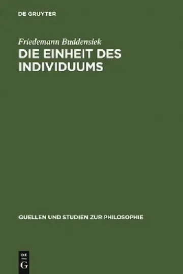 Cover of Die Einheit des Individuums