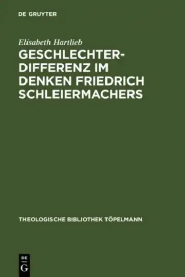 Cover of Geschlechterdifferenz im Denken Friedrich Schleiermachers