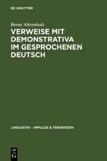 Cover of Verweise mit Demonstrativa im gesprochenen Deutsch