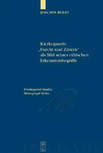 Cover of Kierkegaards "Furcht und Zittern" als Bild seines ethischen Erkenntnisbegriffs