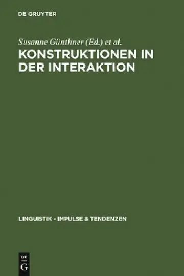 Cover of Konstruktionen in der Interaktion = Konstruktionen in Der Interaktion