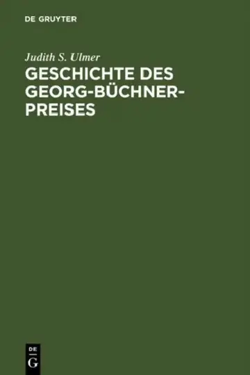 Cover of Geschichte des Georg-Büchner-Preises = The History of the Georg-Buchner Award