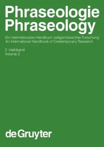 Cover of Phraseologie / Phraseology. Volume 2