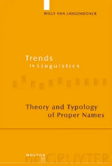 Cover of Theory and Typology of Proper Names