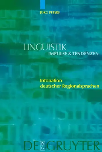 Cover of Intonation deutscher Regionalsprachen = Intonation Deutscher Regionalsprachen