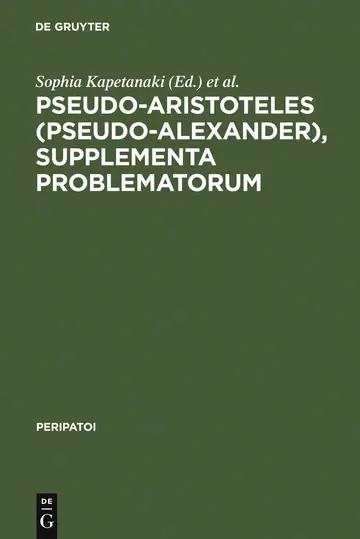 Cover of Pseudo-Aristoteles (Pseudo-Alexander), Supplementa Problematorum