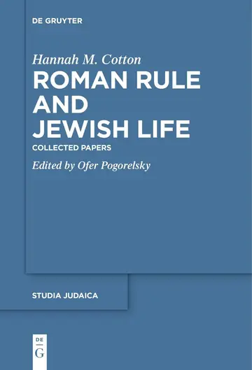 Cover of Roman Rule and Jewish Life