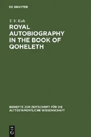 Cover of Royal Autobiography in the Book of Qoheleth