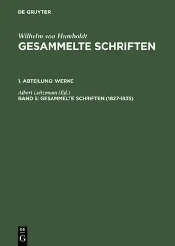 Cover of Gesammelte Schriften, Band 6, Gesammelte Schriften (1827-1835)