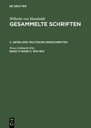 Cover of Gesammelte Schriften, Band 11, Band 2. 1810-1813