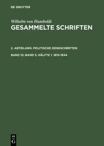Cover of Band 3. Hlfte 1. 1815-1834