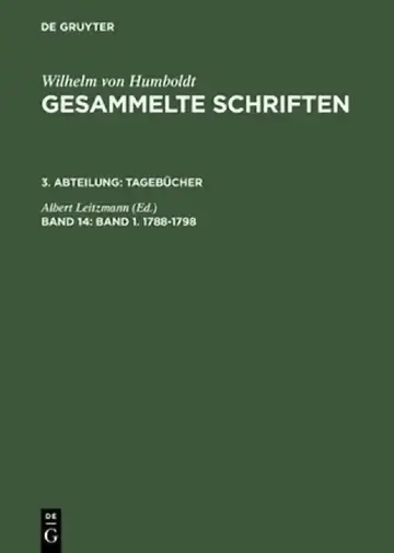Cover of Gesammelte Schriften, Band 14, Band 1. 1788-1798