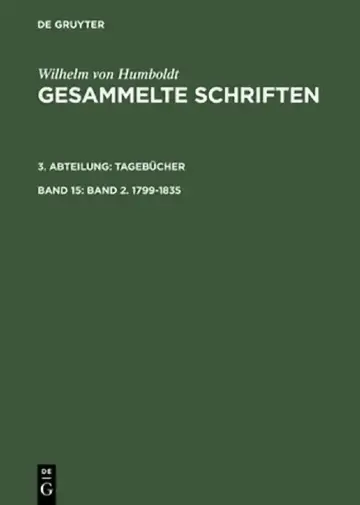Cover of Gesammelte Schriften, Band 15, Band 2. 1799-1835