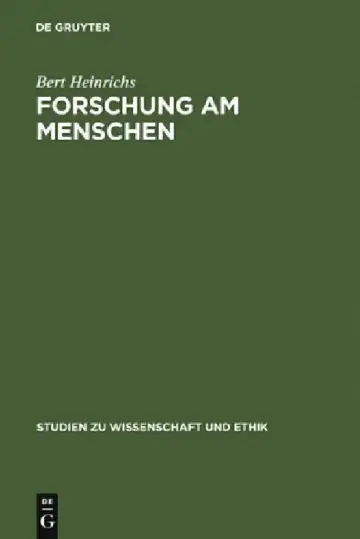 Cover of Forschung am Menschen = Research on Humans