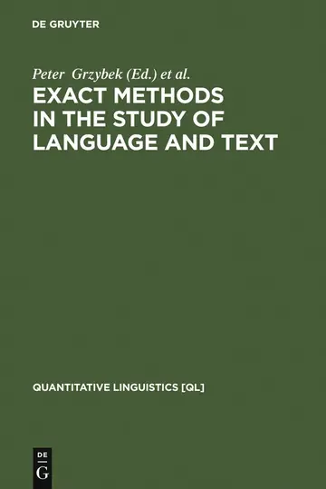 Cover of Exact Methods in the Study of Language and Text