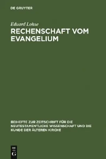 Cover of Rechenschaft vom Evangelium