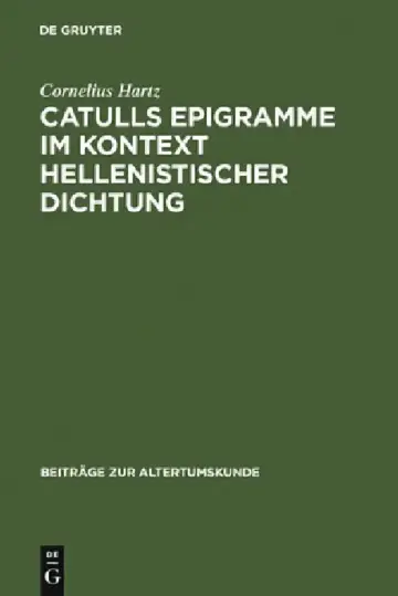 Cover of Catulls Epigramme im Kontext hellenistischer Dichtung