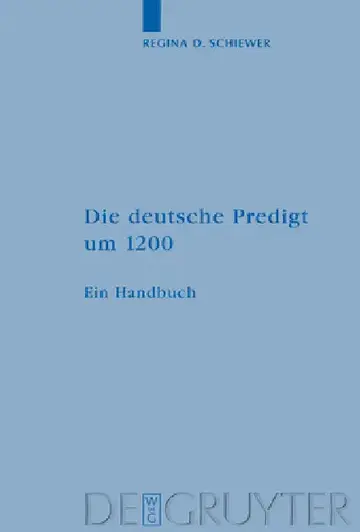Cover of Die deutsche Predigt um 1200