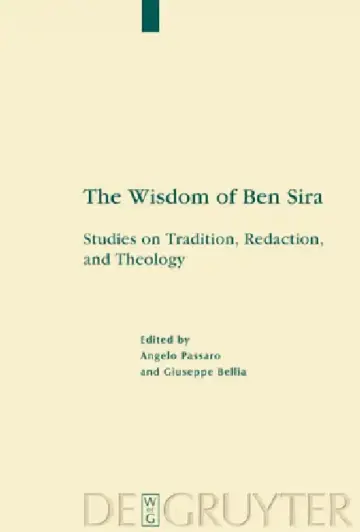 Cover of The Wisdom of Ben Sira