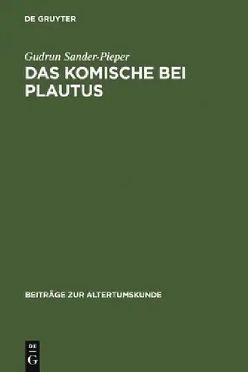 Cover of Das Komische bei Plautus