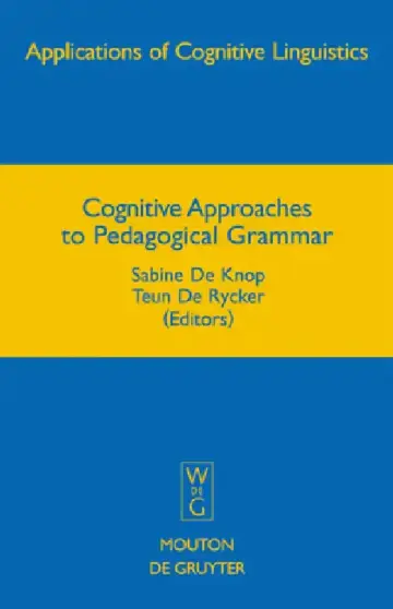 Cover of Cognitive Approaches to Pedagogical Grammar