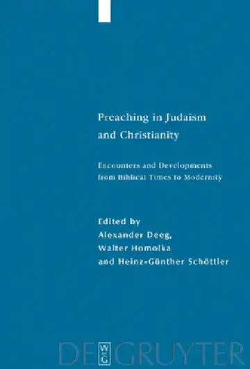 Cover of Preaching in Judaism and Christianity