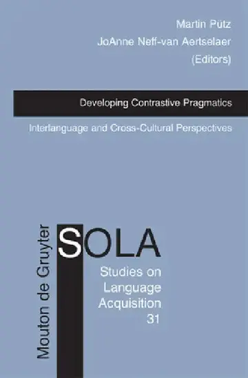 Cover of Developing Contrastive Pragmatics
