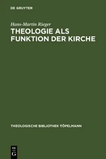 Cover of Theologie als Funktion der Kirche