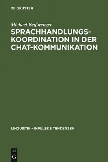 Cover of Sprachhandlungskoordination in der Chat-Kommunikation