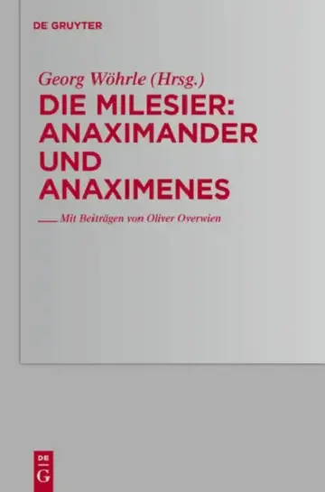 Cover of Anaximander und Anaximenes
