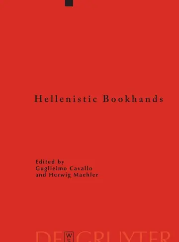 Cover of Hellenistic Bookhands