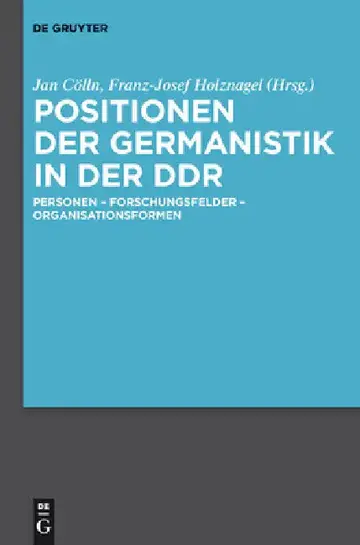Cover of Positionen Der Germanistik in Der DDR