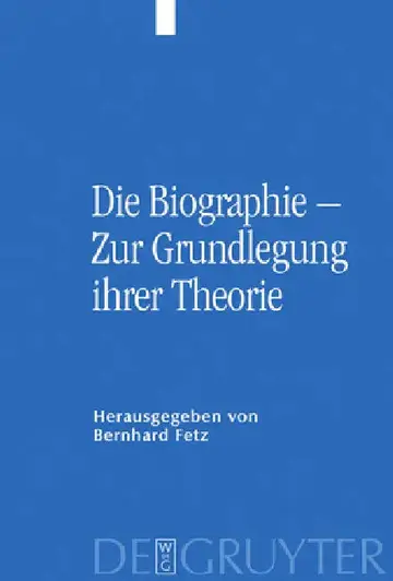 Cover of Die Biographie - Zur Grundlegung Ihrer Theorie