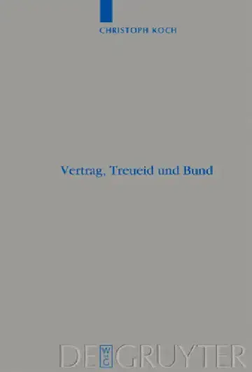 Cover of Vertrag, Treueid und Bund